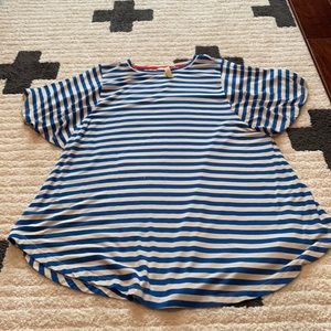 Matilda jane blue and white striped shirt